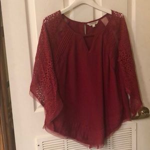 Burgundy dressy top